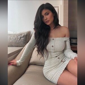 Jacklyn Strapless Midi Dress in Oatmeal